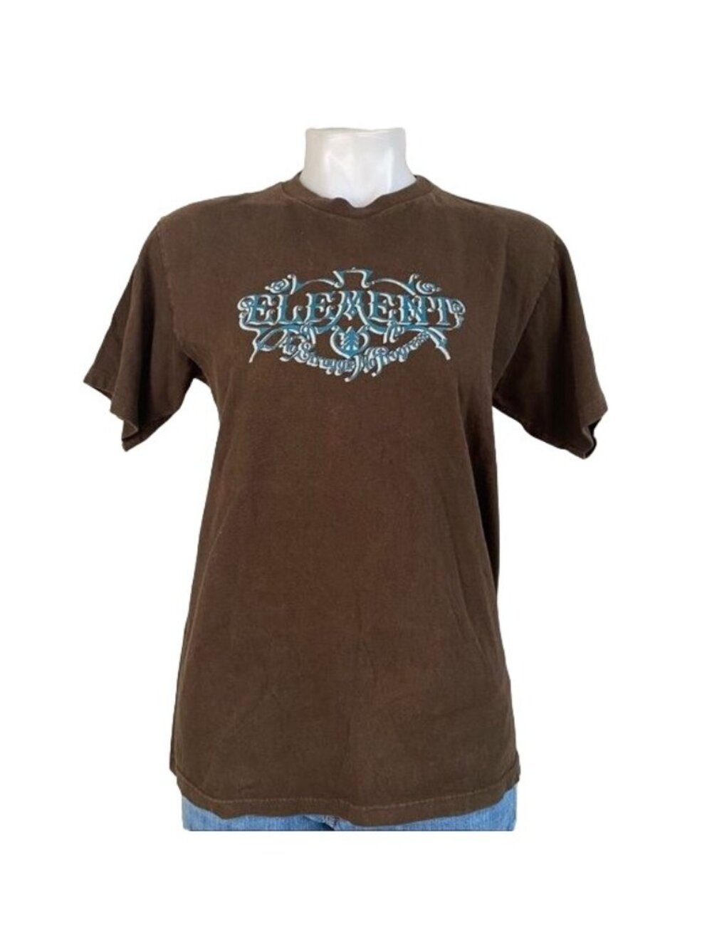 Element Womens Vintage Brown Graphic Tee No Struggle No Progress Design XL